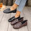 Retro Flat Low-cut Single Shoes with Anti-slip Soles and Soft Rubber Heels, Suitable for Women's Casual Wear.