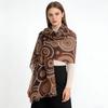 Korean Cotton Print Women's Oversized Scarf: Fashionable Beach Towel & Silk Shawl, Dual-Use Sun Protection