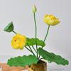 Artificial Lotus Flower with Single Stem and 7 Branches for Landscaping and Photography Props
