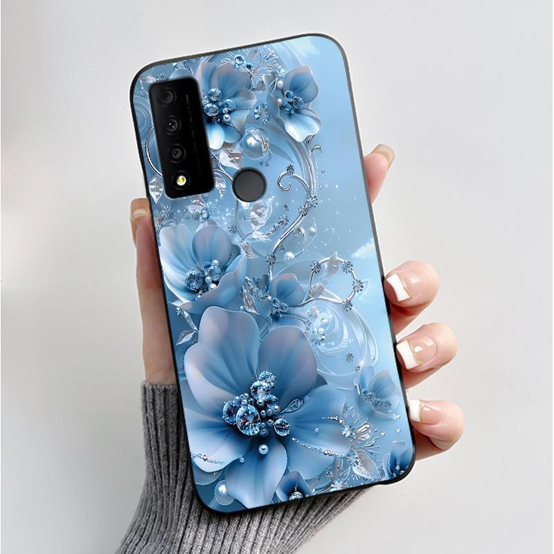 Case For TCL 30V 5G T781S Fundas TCL 30 XL T701DL Capa Soft Silicone Black Shell TCL 30 XE 5G Cover Cute Printing Pattern Casing