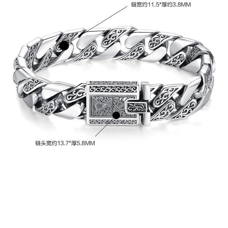 Silbernes Armband Herren Koreanische Edition Mode Partnerarmband Freund Geschenk