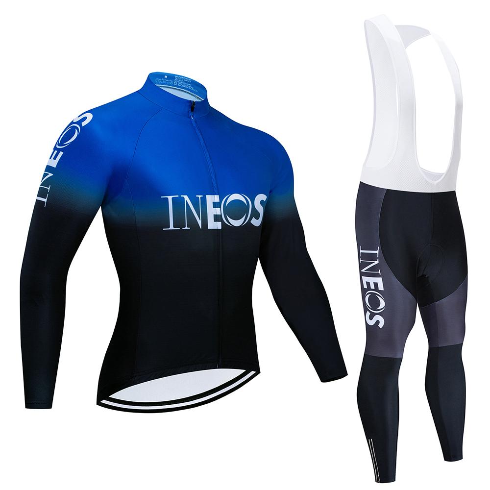 2026 Pro Cycling Jersey Autumn Riding Long Sleeves Men INEOS Cycling Bib Set Bicycle Clothing Spring MBT Breathable Bike Clothes