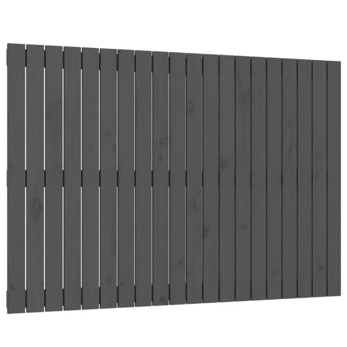 VidaXL Wall-mounted Headboard Grey 127.5x3x90 Cm Solid Pine Wood 824890