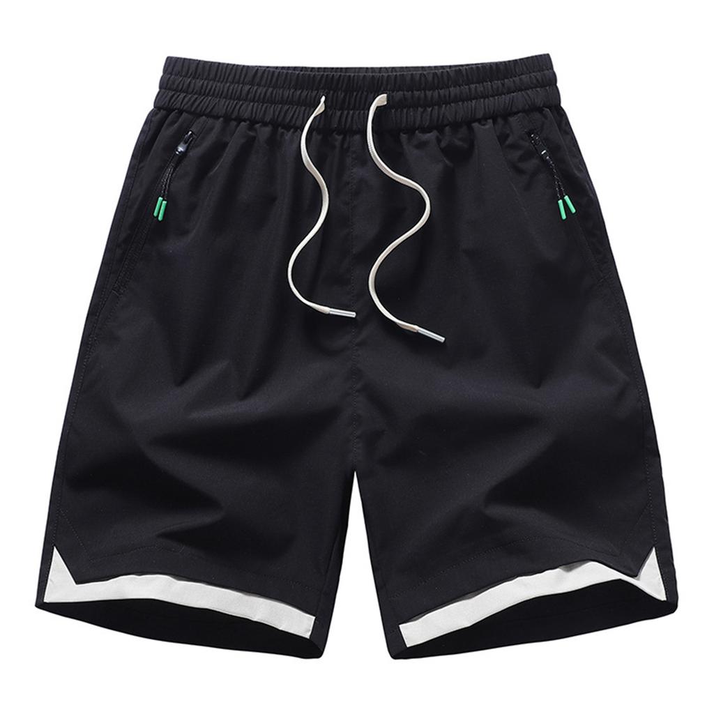 Men's Drawstring Breathable Outdoor Sports Straight Leg Five Point Pants