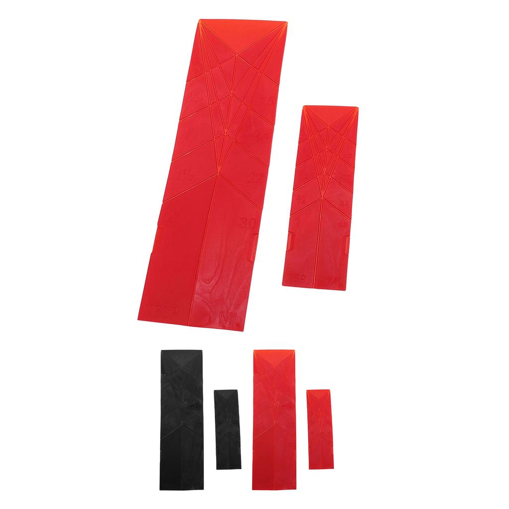 2pcs Large and Small Flat 3 in 1 Measuring Spoons Folds Flat Kitchen Utensils Scoop for Cook Baking