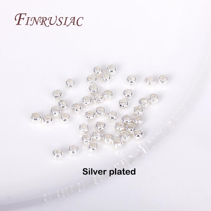 

High Quality Cylindrical Tube Crimp End Bead For Jewellery Making Supplies Wholesale 14K/18K Gold Plated 2mm Tube Crimp Beads 2mm-100pcs
