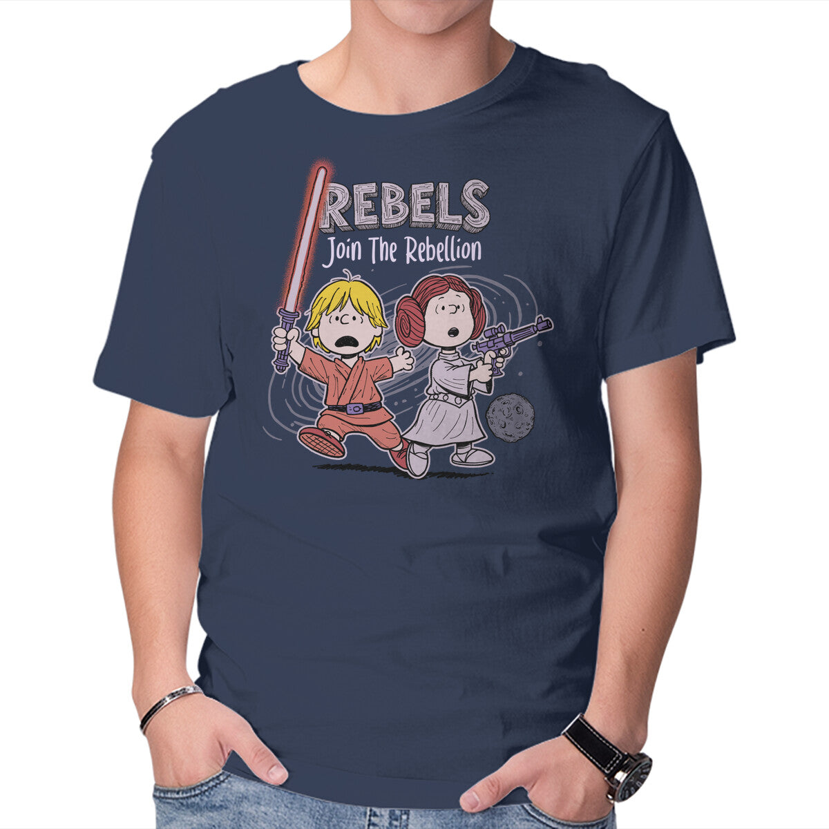 Unisex Crew Neck T-Shirt Rebel Kids Graphic Short Sleeve Casual Tee S