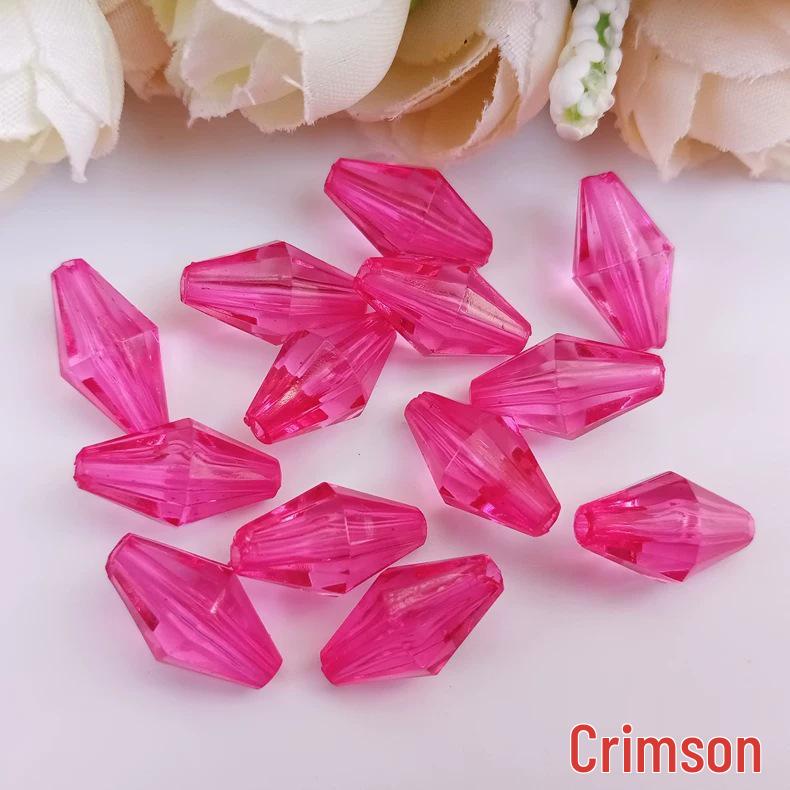 DIY Acryl Transparent Doppelspitzige Reiskörner für Schmuck und Gardinendekoration (7x19mm)