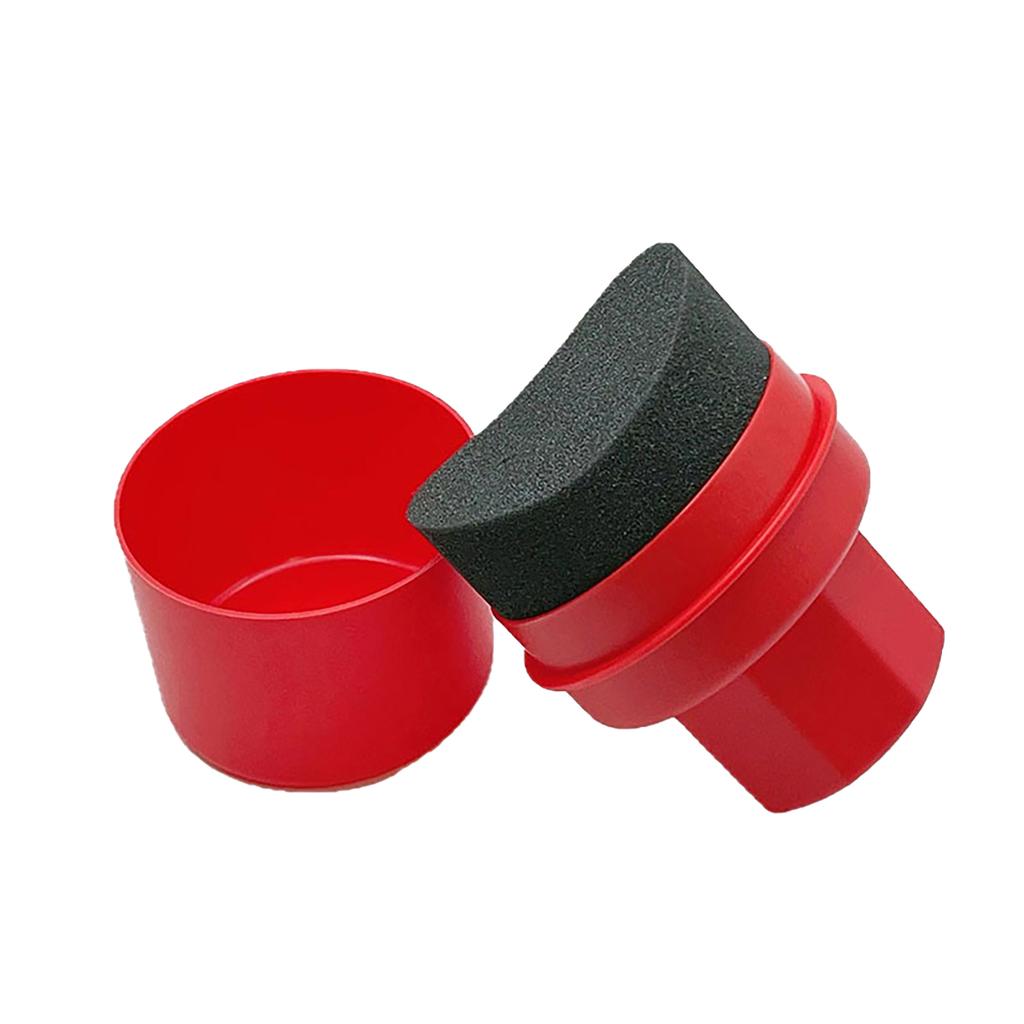 Car Tire Waxing Sponge Car Wax Applicator Pad With Lid Curved Shaped Easy Waxing Tire Sponge Tire Cleaning Tools Detailing Brush