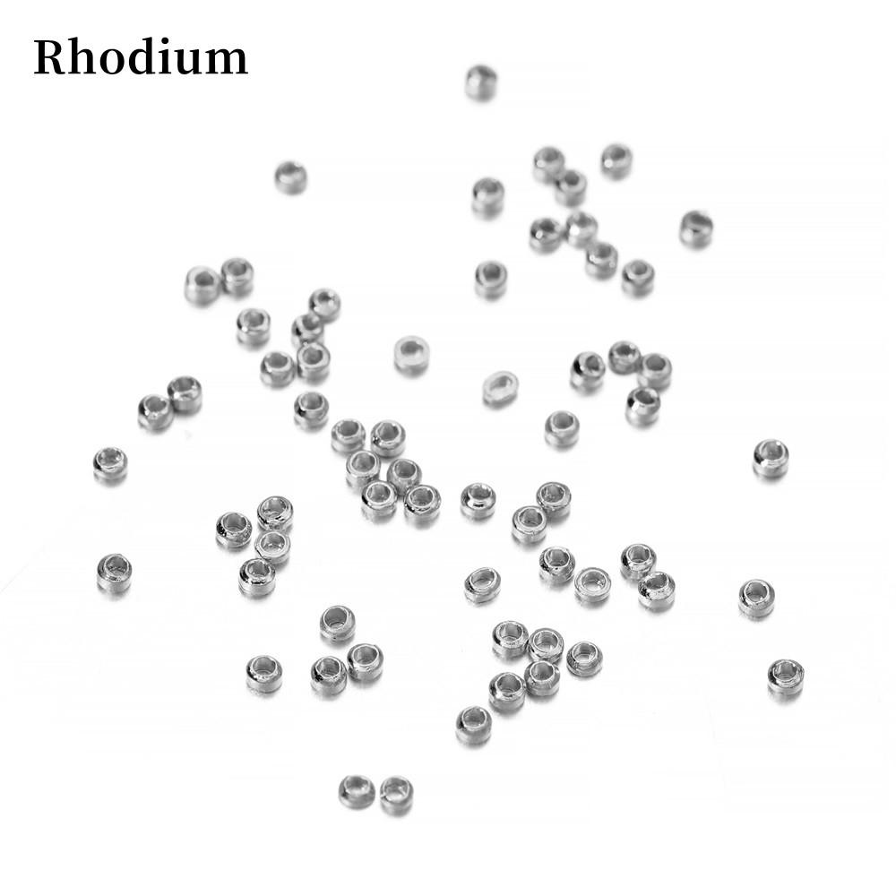 

100-500 шт./лот медные шарики с обжимными концами бусины диаметром 2 2,5 3 мм стопорные бусины-разделители для изготовления ювелирных изделий своими руками поставки фурнитуры 2mm