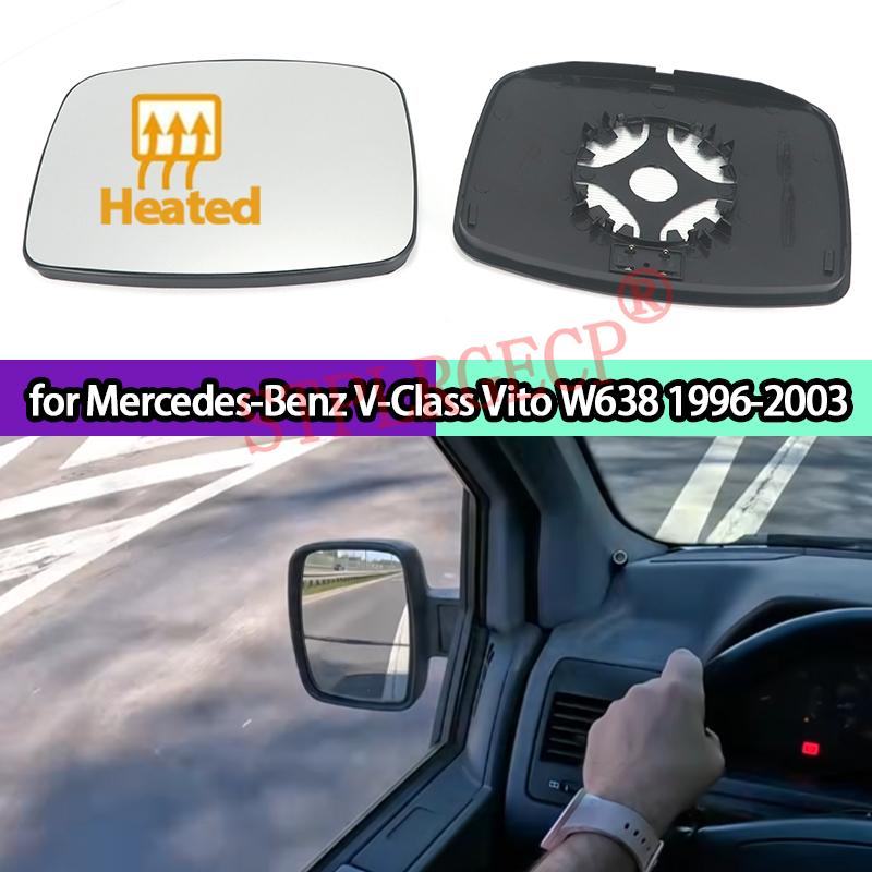 For Mercedes-Benz V-Class Vito MPV W638 1996-2003 Left Right Door Side Wing Mirror Glass Heated Clear Rear View Rearview LH RH