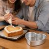 Heart Cake Pan 8 Inch Nonstick Heart Shaped Cake Pan Removable Bottom Deep Mold for Cheesecake Muffin Dessert Valentines