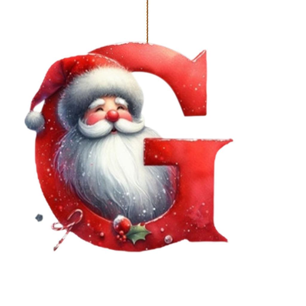 Christmas Acrylic Letter Ornament New Design 2D Plane Car Hanging Tree Decor Holiday Festive Home Decor Unique Xmas Decor Gift