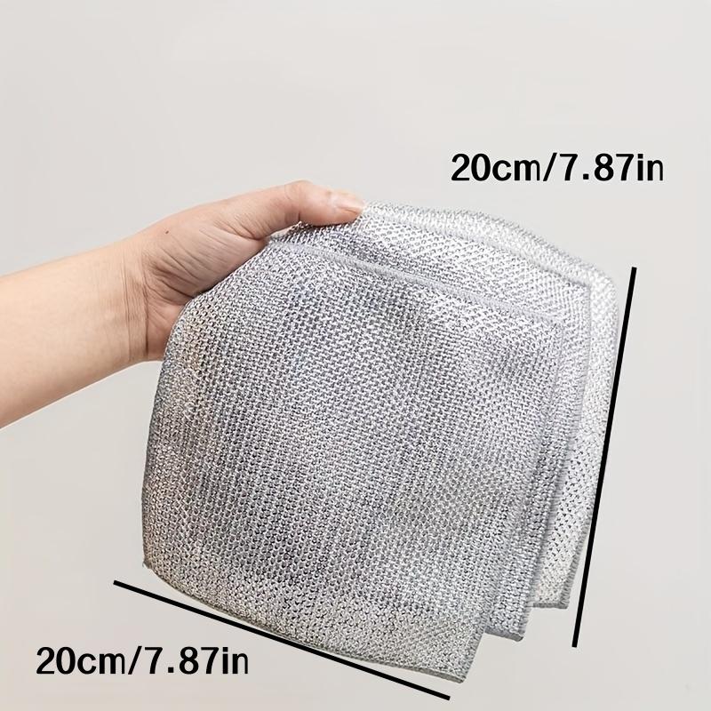 50/100Pcs Traceless Silver Wire Dishwashing Cloth Kitchen Rag Cleaning Double-Sided Non-St Christmas Halloween Gift