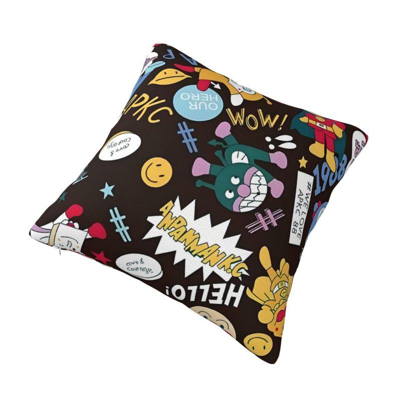 Custom Anpanmans Anime Cushion Covers Manga Cartoon Velvet Nordic Pillow Case
