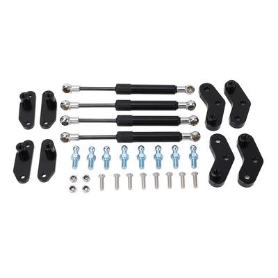 Front Rear Door Opener Kit Steel Anodized Black High Performance Door Shocks Struts Opener Kit for
