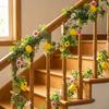 Silk Flowers Artificial Lemon Vine Green Leaves Faux Lemon Branch  Wedding Centerpiece
