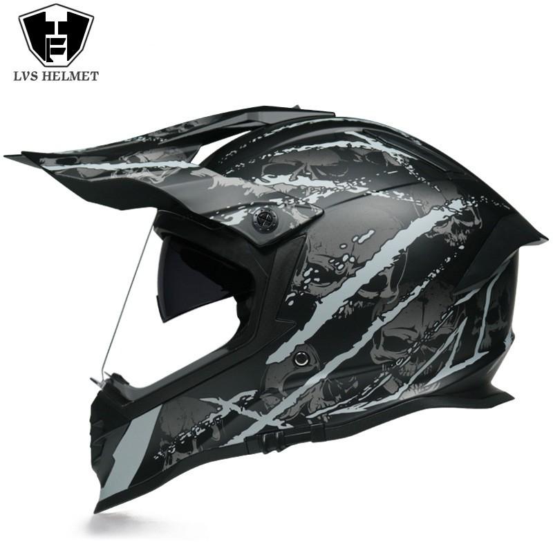 Full Face Motorcycle Helmet With Dual Visors Off-Road Rally Highway Riding Unisex All-Season ABS S M L XL