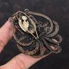 Peanut Wood Jasper Pendant Copper Wire Wrapped Pendant Gemstone Jewelry Octopus Pendant Copper Wire Jewelry Gift For Mother Handmade Pendant