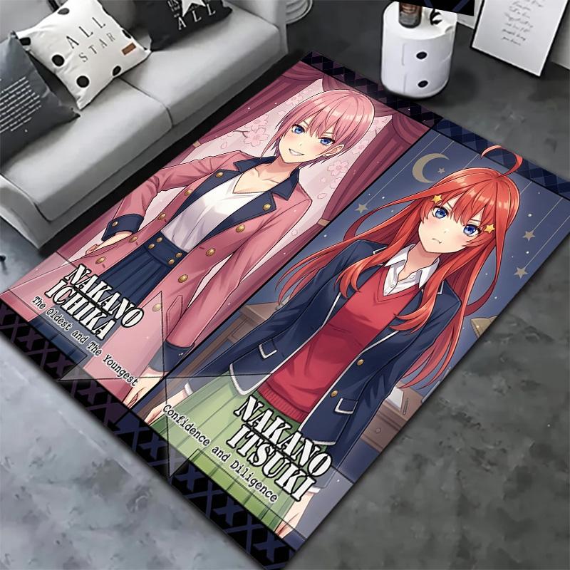 The Quintessential Quintuplets Carpet Rug For Living Room Bedroom Home Sofa Decoration Kids Play Nonslip Floor Mat