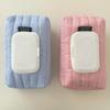 High Quality Striped Quilted Wet Wipe Pouch Portable Pull Out Wet Tissue Case Multipurpose Car Tissue Box Living Room Organizer