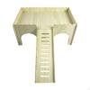 Hamster Hideout Wood House Ventilated Easy To Assemble Habitats Decor for Hedgehog