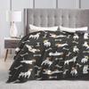 Couverture en flanelle pour chien Jack Russell Terrier, couverture douce et chaude avec Animal mignon pour canapé-lit, couvre-lit imprimé de voyage
