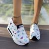 Large size sports shoes for women's spring and autumn new printed one-pedal casual shoes for women