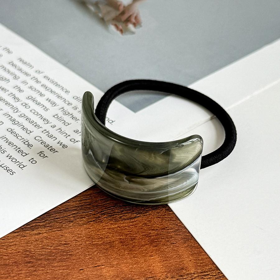 Korean High-end Textured Acrylic Hair Ring for Women's Retro High Elastic Rubber Band Ponytail Hair Rope Hair Accessories