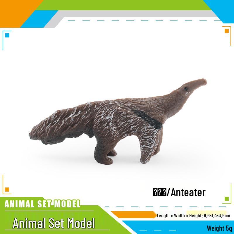 Wild Animal Model Set: Eland, Camel, Orangutan, Boar, Anteater, Flamingo, Marmoset