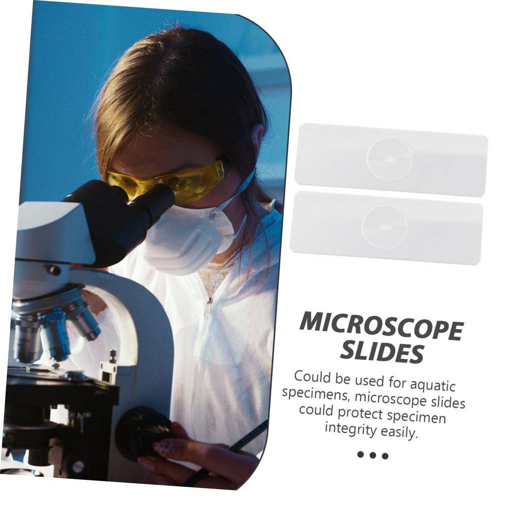 TOYMYTOY Concave Laboratory Microscope Circular Quartz Glass Frosted Thin Microscope Setup 50-Pack Slides, Slides, Slides, Slides, Slides, Slides,