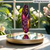 2D Flat, 1pc Round Aluminum Wall Hanging Ornament, Happy Diwali Colorful Peacock Gemstone Diya Lotus Marigold Printed Plaque, Wealth Fortune Blessing