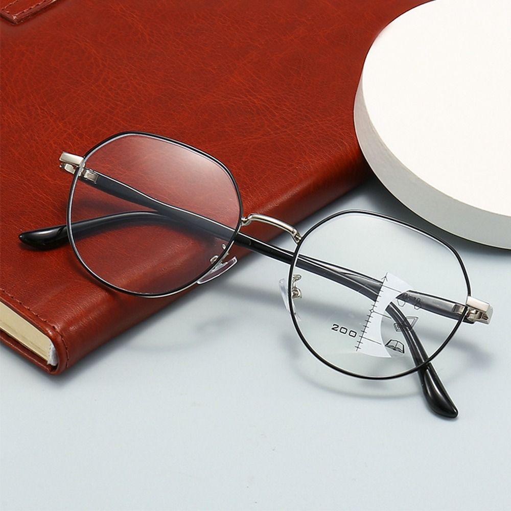 Multifocal Reading Glasses Progressive Near Far Square Eyeglasses Blue Ray Blocking Anti-Blue Light Men Women Reading Glasses