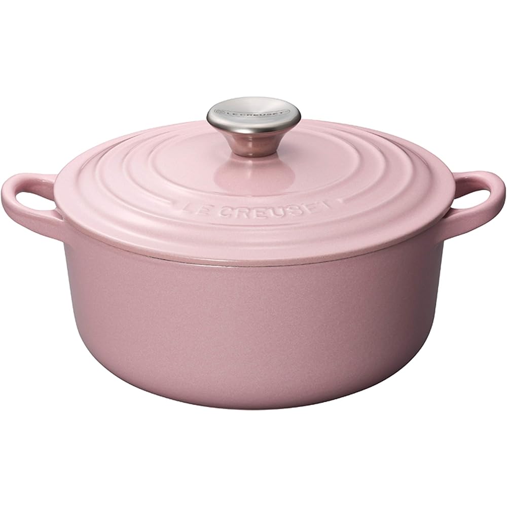 Le Creuset Cast Iron Cocotte Round 18 cm Chiffon Pink Gas IH Oven Compatible