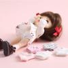 Obitsu 11 (OB11) Size Clothing for Obitsu Dolls (11cm Body): Pants, Plain, Polka Dot, Straps, Set of 4, Multiple Colors (Dark Colors)