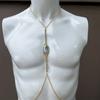 New Water Drop Bra Chain Nightclub Jewelry Simple And Sexy Rhinestone Body Chain Chest Chain