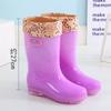 Tall tube thickened rain shoes women's waterproof shoes women's outer wear rain boots non-slip warm quick-drying water boots rubber shoes
