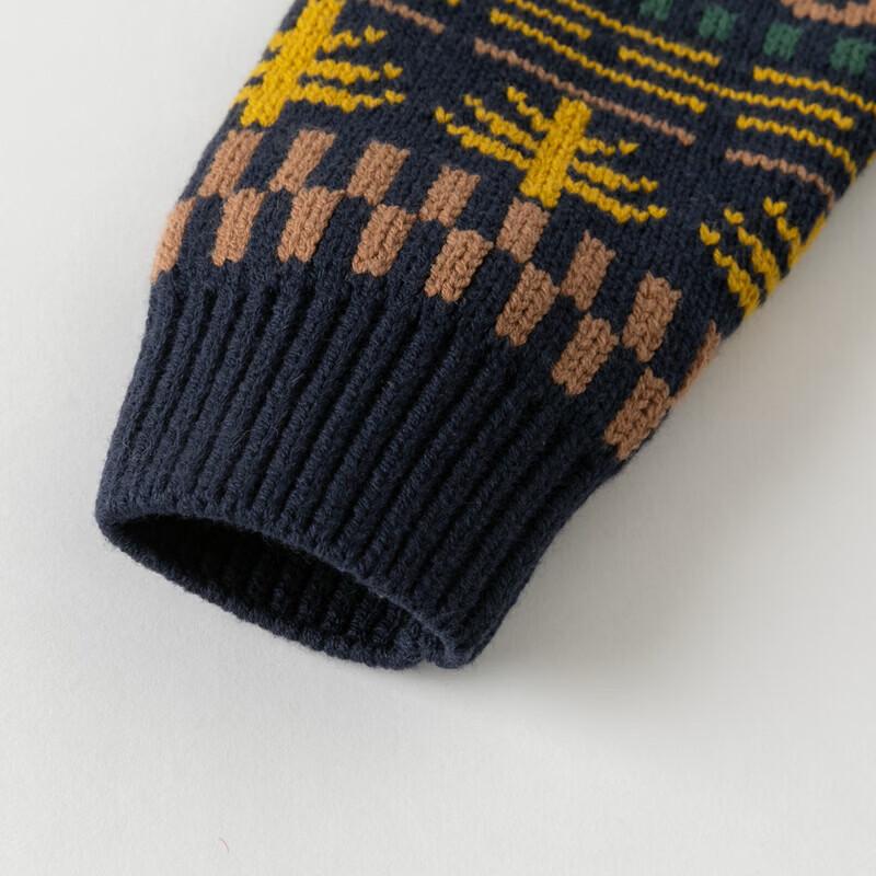 DAVE & BELLA Kids' Fair Isle Knit Pullover Sweater