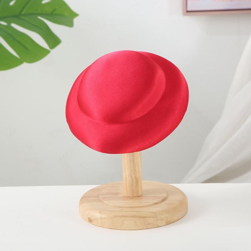 Pillbox Hat Solid Color Top Hat Millinery Fascinator Base Hat for Women Casual Wear Western Fedoras Hostesses Wear