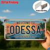 D Flat A Vintage Aluminum Sign for Decorative Purposes Only Suitable for Outdoor Plaques And Wall Decor Welcome To Odessa