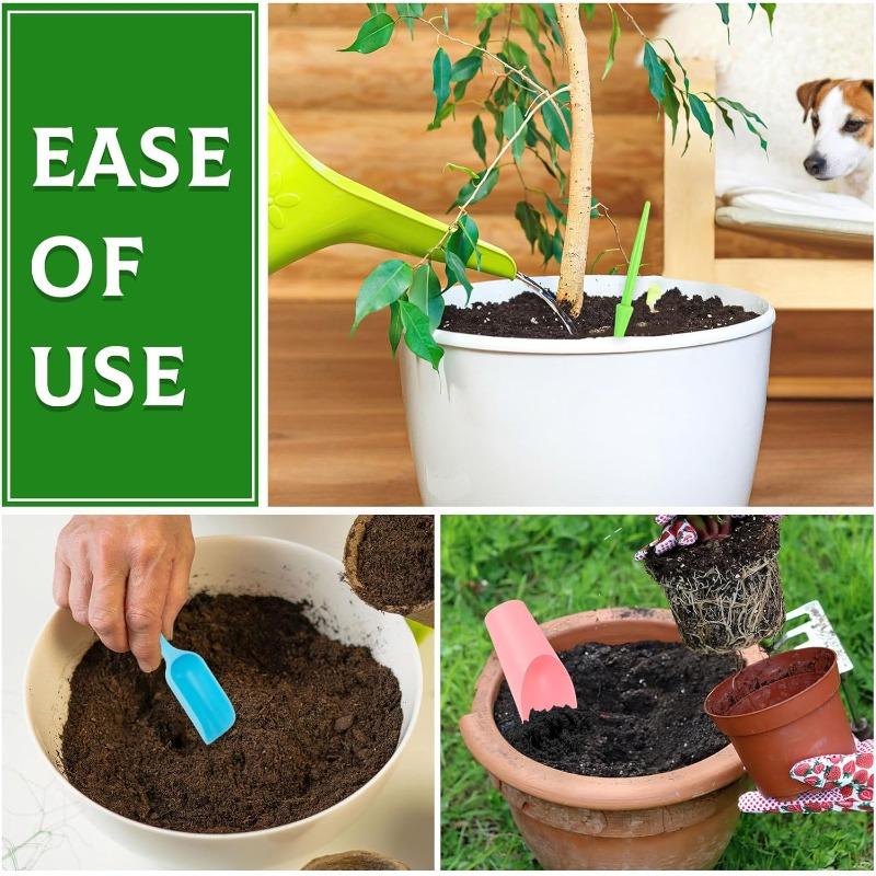 4PCS-Set Garden Shovel Hand Tools Transplanting Succulent Cultivation Digging Scoops Kits Plastic for Flower Planting Bonsai Potting Soil Indoor