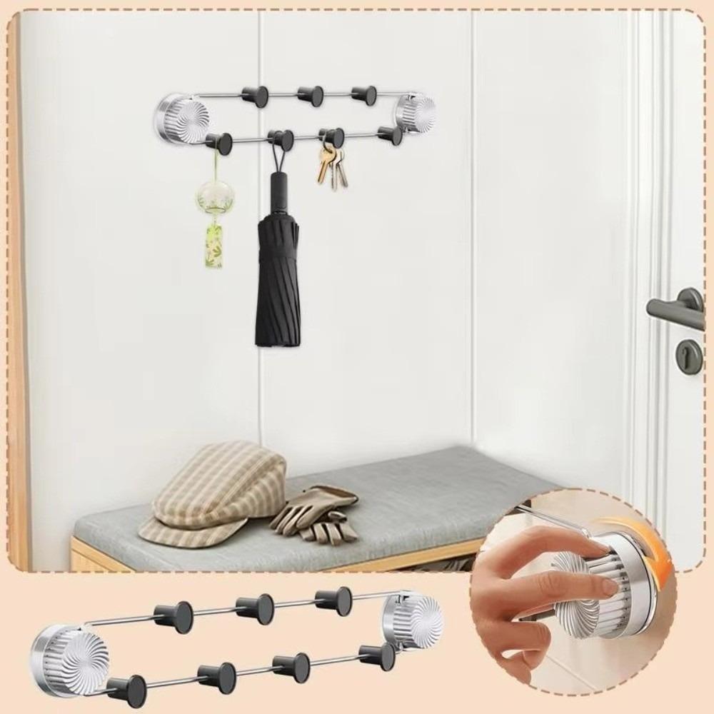 Strong Bearing Capacity Non-Marking Storage Hook 7 Hook No Punching Hook  Wall Mounted