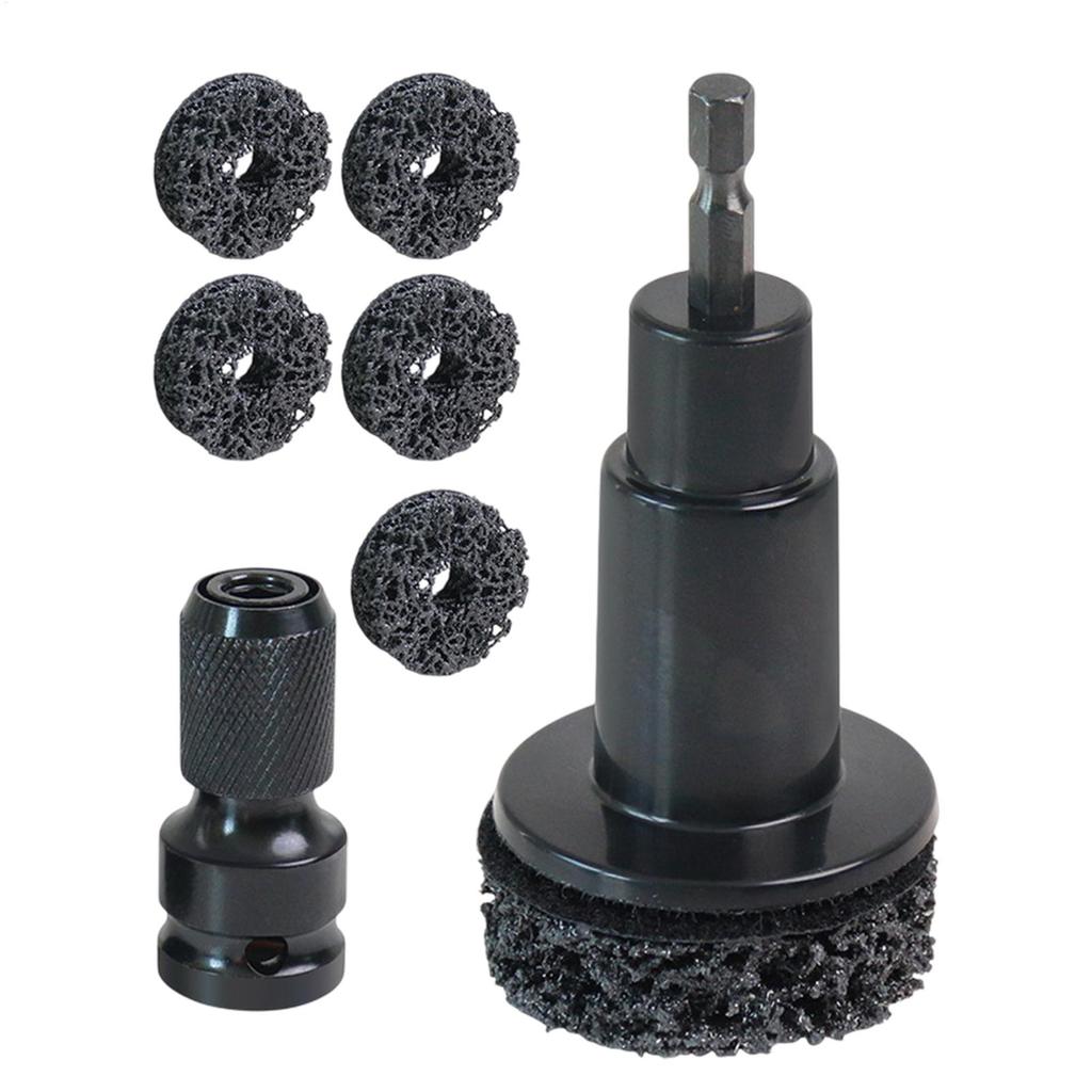 Nabenreinigungswerkzeug Radnabenreiniger Bolzenpolierset Farbentfernungswerkzeug Schleifköpfe Politur für Fahrer Männer Bohrer Rotoren