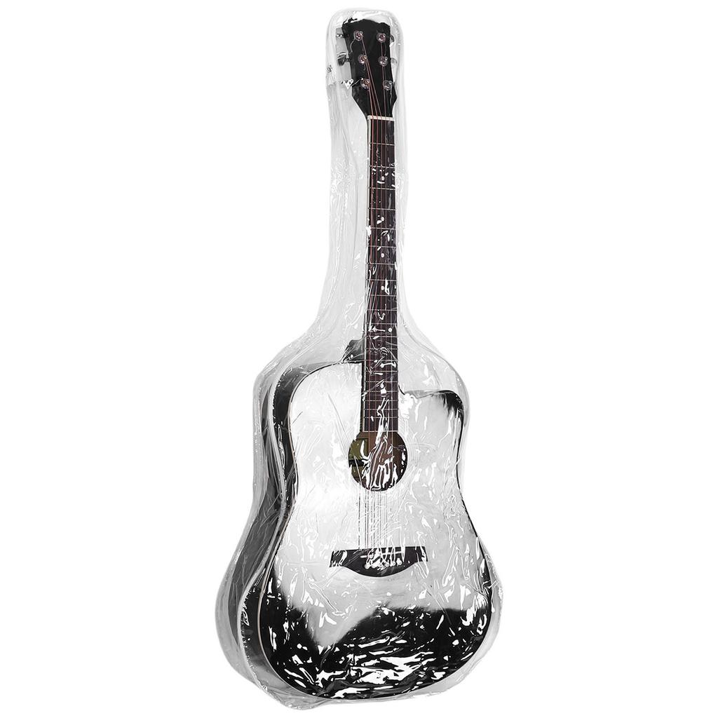 Guitar Dust Cover Transparent PVC Water Proof Acoustic Electric Guitar Cover Protective Storage Bag for 40in 41in Guitar