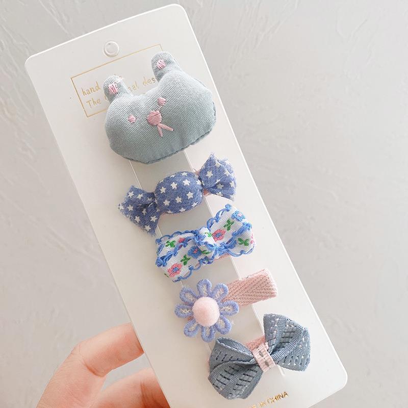 Children'S Hairpin Bag Cloth, Duck Bill Clip Cloth, Bow Root, Princess Hairpin, Cute Little Flower Girl Hair Accessories