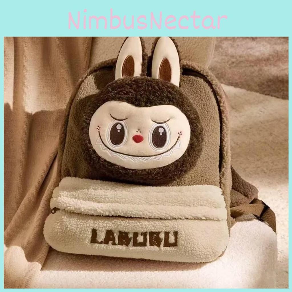 Labubu Cartoon Plush School Backpack With Large Capacity For Daily Use
