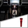 Red Carbon Fiber Gear Shift Knob Trim Cover For Porsche Cayenne 958 2011-2017