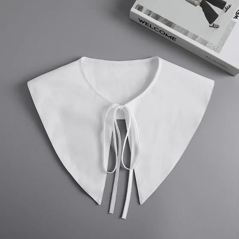 Solid Color Big Pointed Fake Collar Female Shoulder Wraps Shirt Detachable Collar Small Shawl Clothing False Collar Small Cape