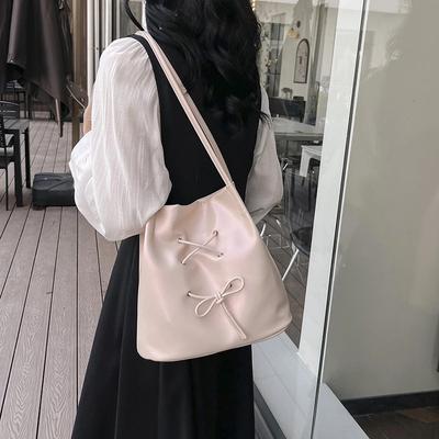 PU Women's Tote Bags Hot Selling High Quality  New Large Capacity Fashion Shoulder Bags  Sewing Thread