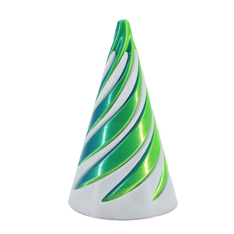 3D Printed Spiral Cone Toy Fidget Toy Impossible Pyramid Passthrough Sculpture Mini Vortex Thread Illusion For Kids And Adults